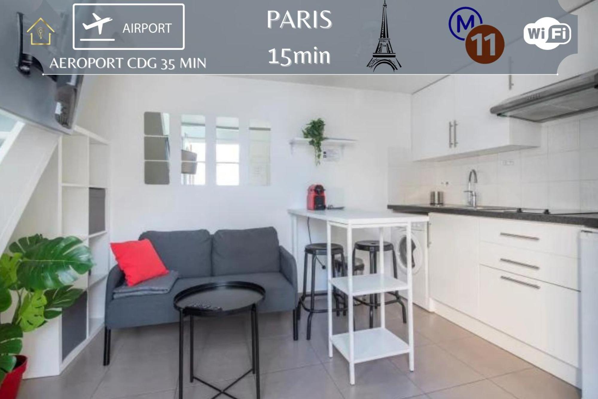 Benfleet 4 Cosy Studio Proche Paris Apartman Romainville Kültér fotó